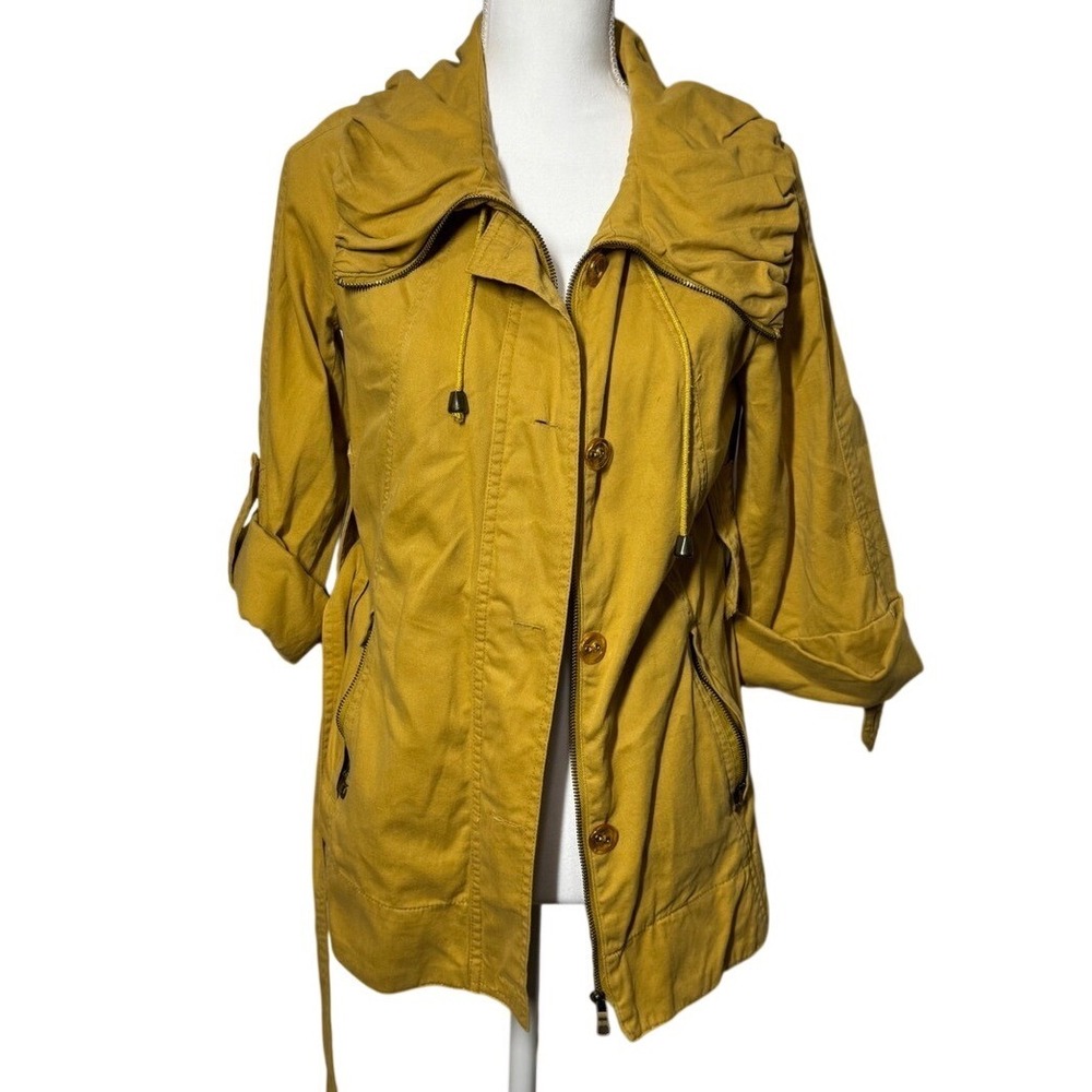 XXI Mustard Asymmetrical Zip Front Utility Jacket‎ – Small